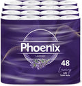 Phoenix Toilet Rolls – 60 Pack | 3 Ply Lavender Scented Toilet Paper | Bulk Buy, Soft, Quilted, Sustainably Sourced, Eco- Friendly Luxury Bathroom Tissue