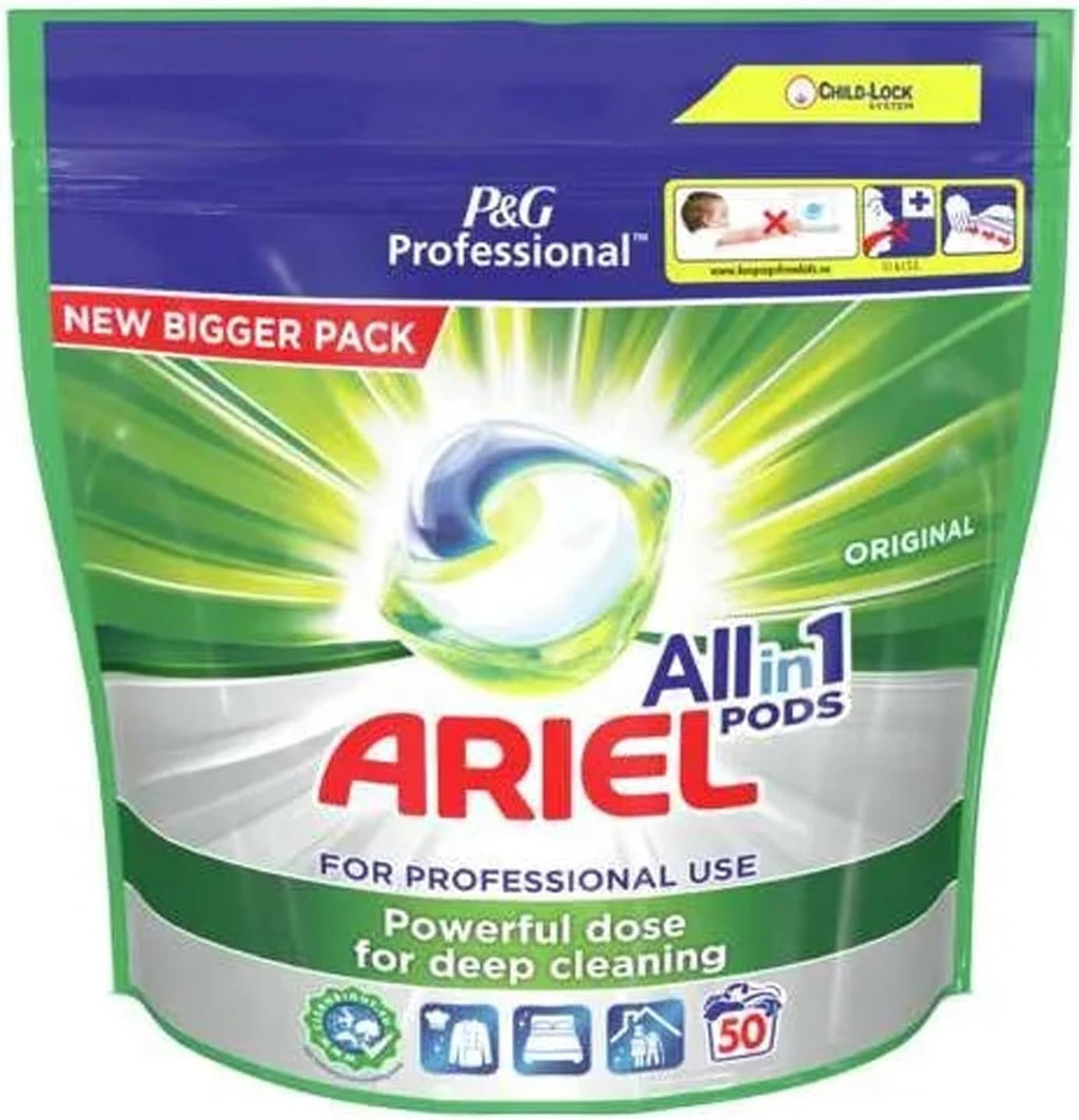 Ariel Professional Liquipods All in One Regular 2x50 Pods (Pack of 2),100 Washes