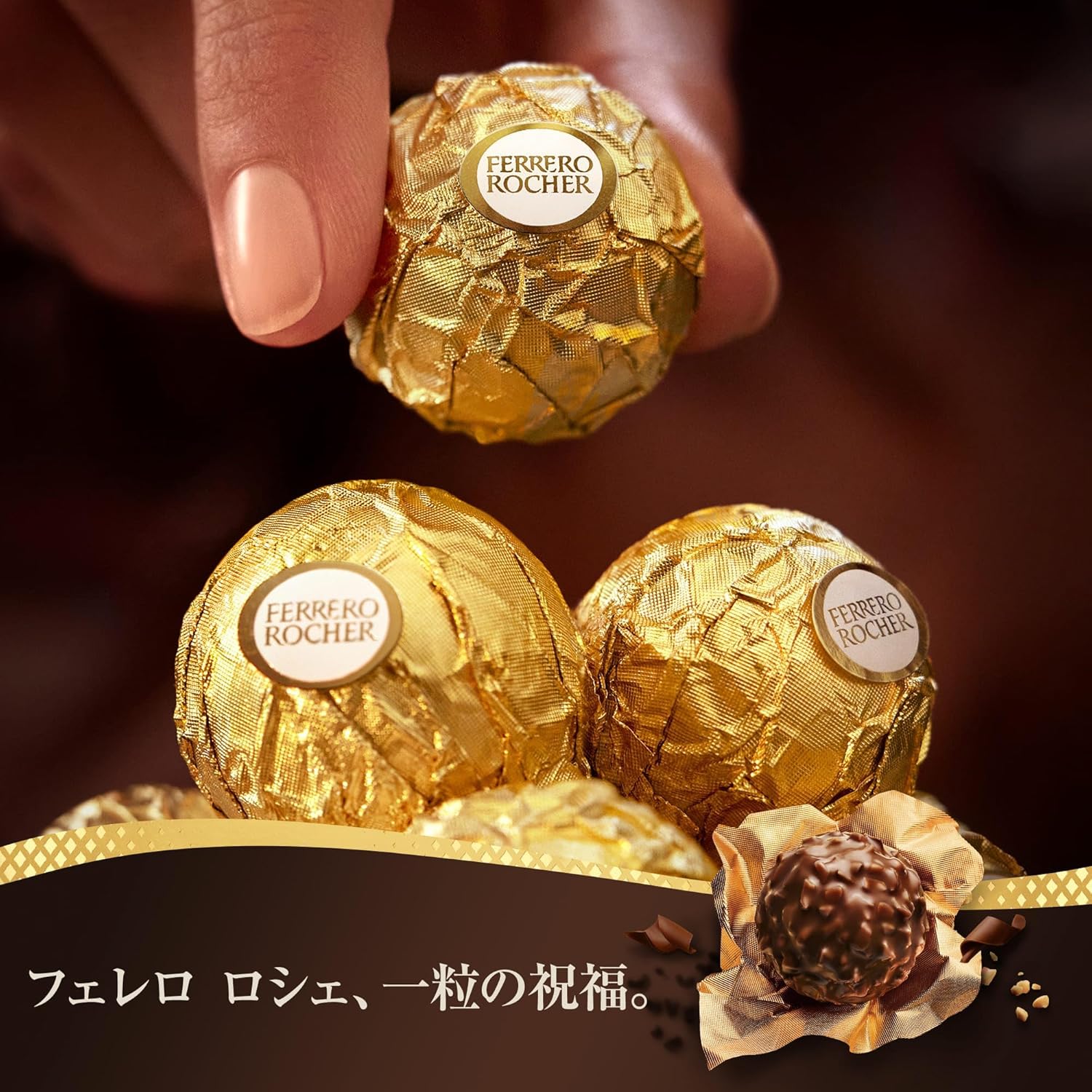 Ferrero Rocher Pralines, Chocolate Gift, Mothers Day Gift, Chocolate Hamper, Whole Hazelnut Covered in Milk Chocolate and Nuts, Box of 30 (375g)