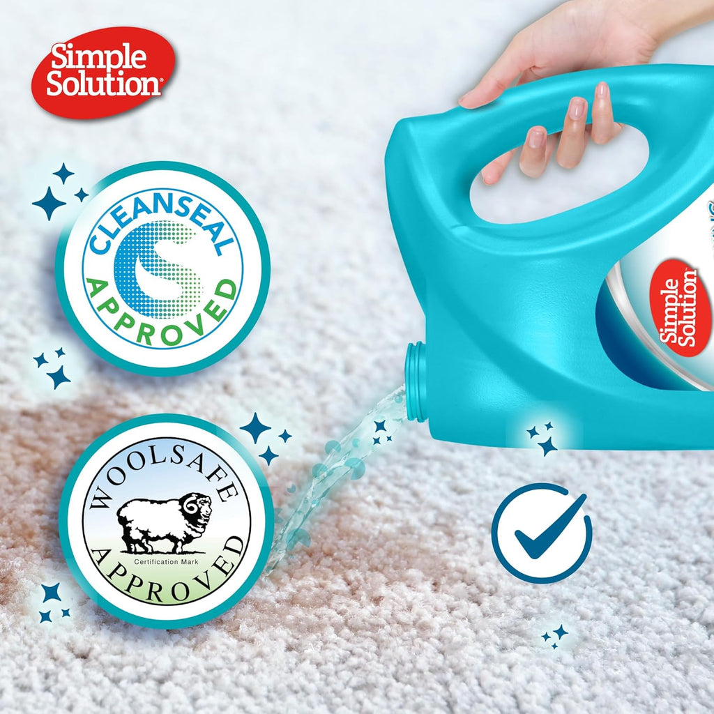 Simple Solution Dog Stain and Odour Remover, Enzymatic Cleaner with Pro-Bacteria Cleaning Power - 4 Litre
