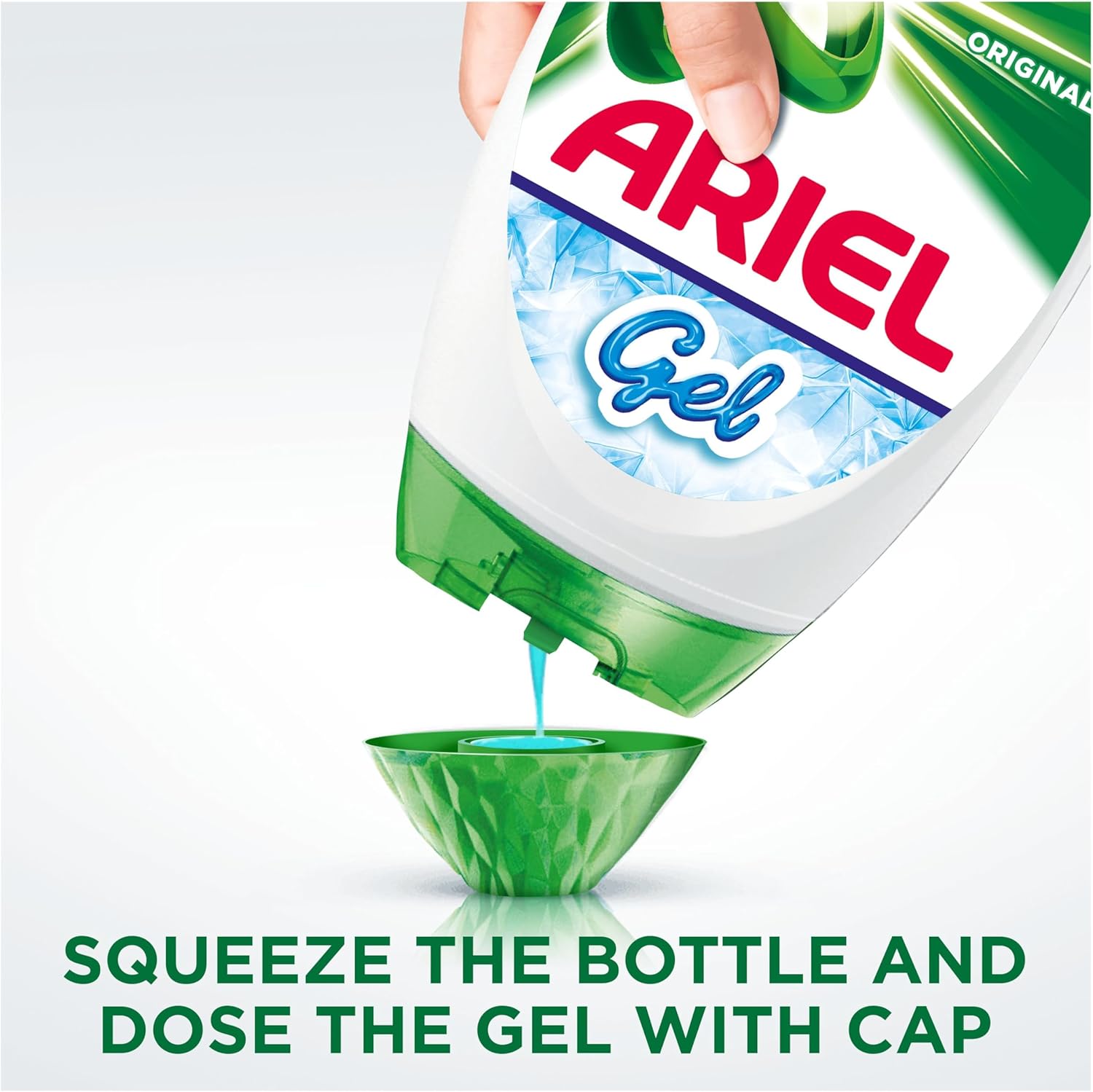 Ariel Washing Liquid Laundry Detergent Gel, 156 Washes (6 x 858 ml), Original, Brrrilliant Stain & Odour Removal From As Low As 15˚C