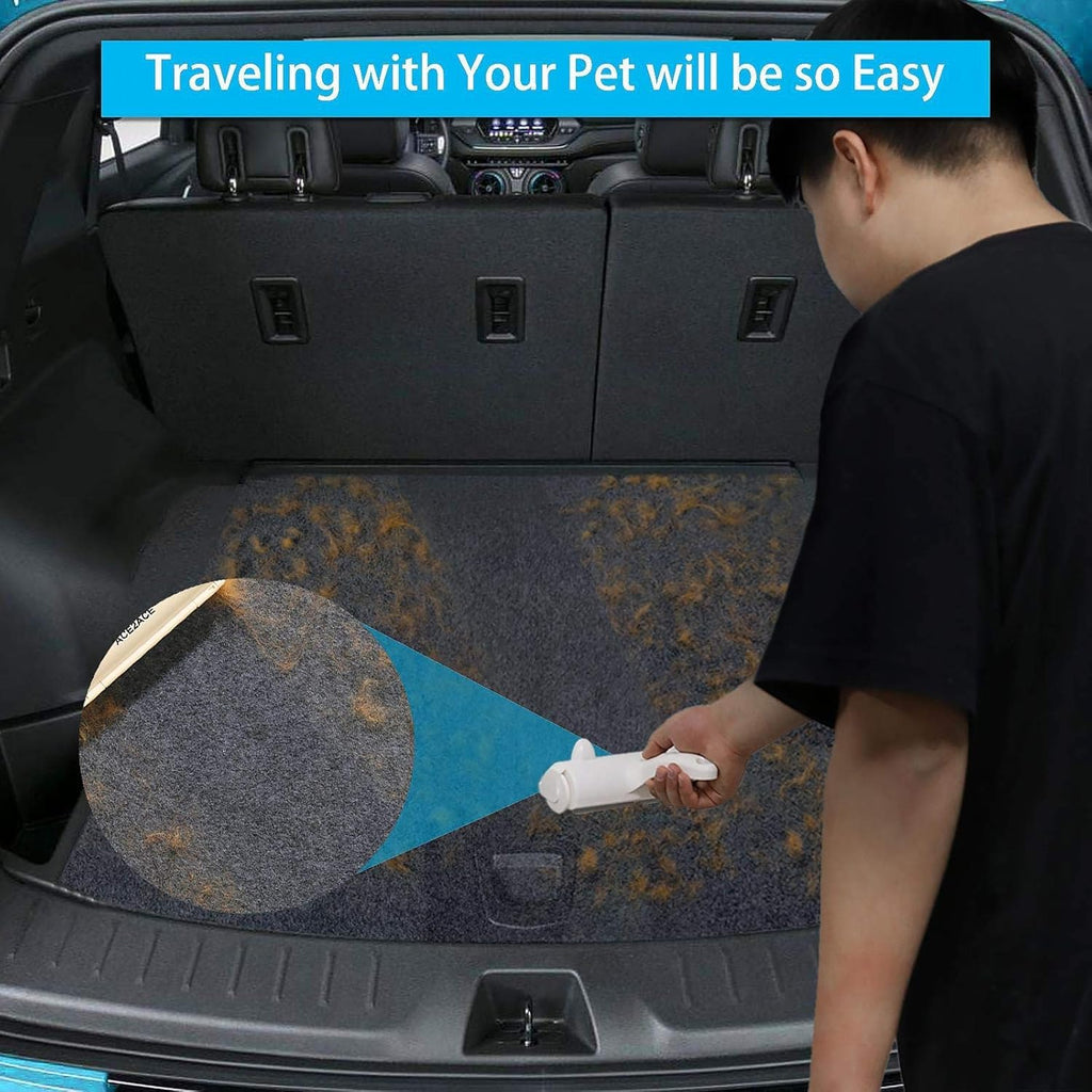 ACE2ACE Pet Hair Remover Roller, Reusable Animal Hair Removal Brush for Dogs and Cats, Easy to Clean Fixed Areas Pet Fur from Carpet, Furniture, Rugs, Stairs, Bedding and Sofa