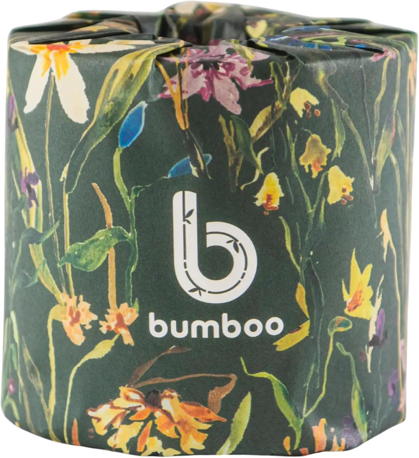 Bumboo Bamboo Toilet Roll 24 Pack | Wildflower Edition Wrapped Toilet Paper 3 ply, 300 Sheets | Eco Friendly Toilet Paper | Plastic-Free, Soft, Strong, Sustainable & Biodegradable Toilet Tissue