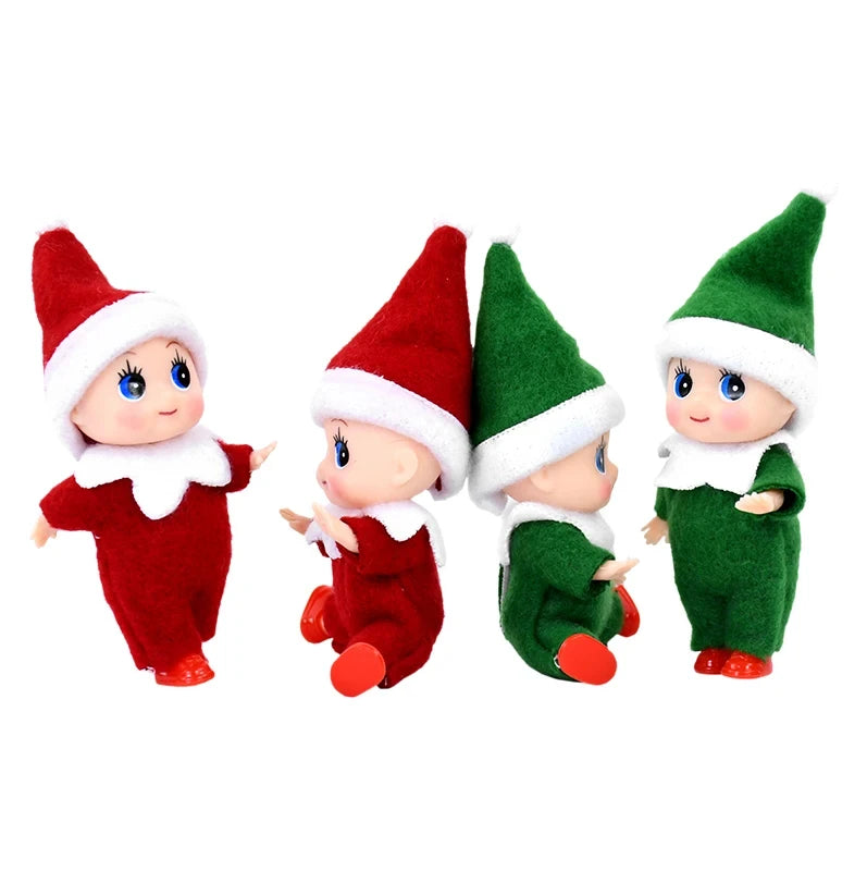 Merry Christmas Elf Dolls Ornaments Mini Cute Baby Doll Xmas Gift For Girl Boy Kids Christmas Party Decorations Navidad New Year