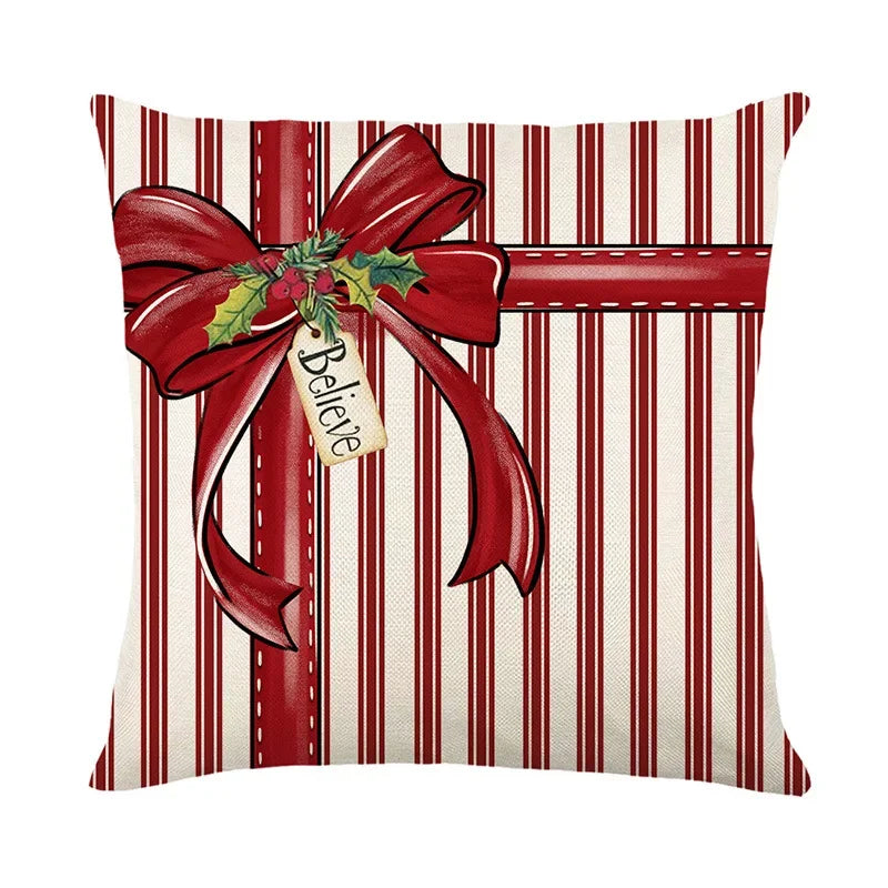 45cm Christmas Decorations Christmas Cushion Cover Pillowcase 2024 for Home Ornament Xmas New Year Christmas Decor 2025 home