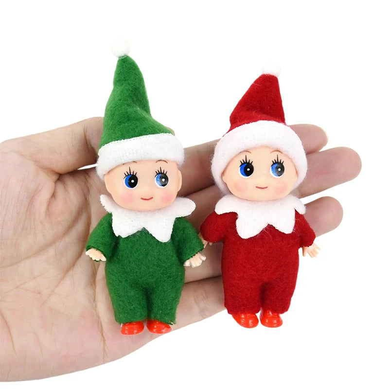 Merry Christmas Elf Dolls Ornaments Mini Cute Baby Doll Xmas Gift For Girl Boy Kids Christmas Party Decorations Navidad New Year