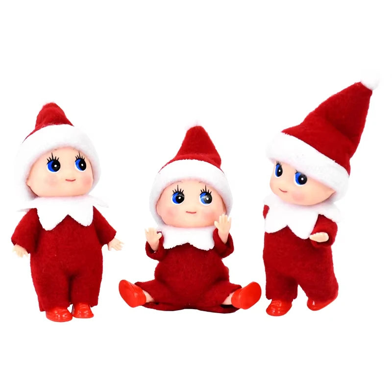 Merry Christmas Elf Dolls Ornaments Mini Cute Baby Doll Xmas Gift For Girl Boy Kids Christmas Party Decorations Navidad New Year