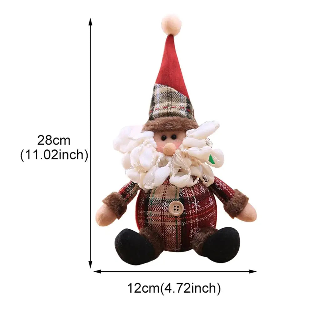 Snowman Doll Merry Chirstmas Decor for Home Table 2023 Elk Doll Christmas Ornaments Santa Claus Navidad Gift Happy New Year 2024