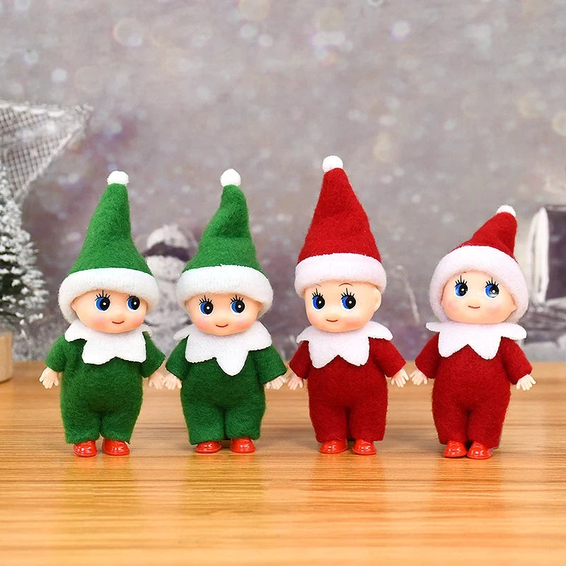 Merry Christmas Elf Dolls Ornaments Mini Cute Baby Doll Xmas Gift For Girl Boy Kids Christmas Party Decorations Navidad New Year