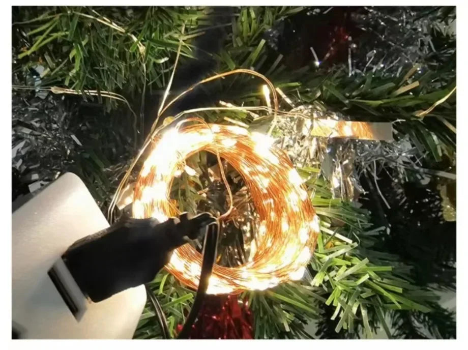 10M 20M Waterproof USB LED Lights String Copper Wire Fairy Garland Light Lamp Christmas Wedding Party Holiday Lighting wreath
