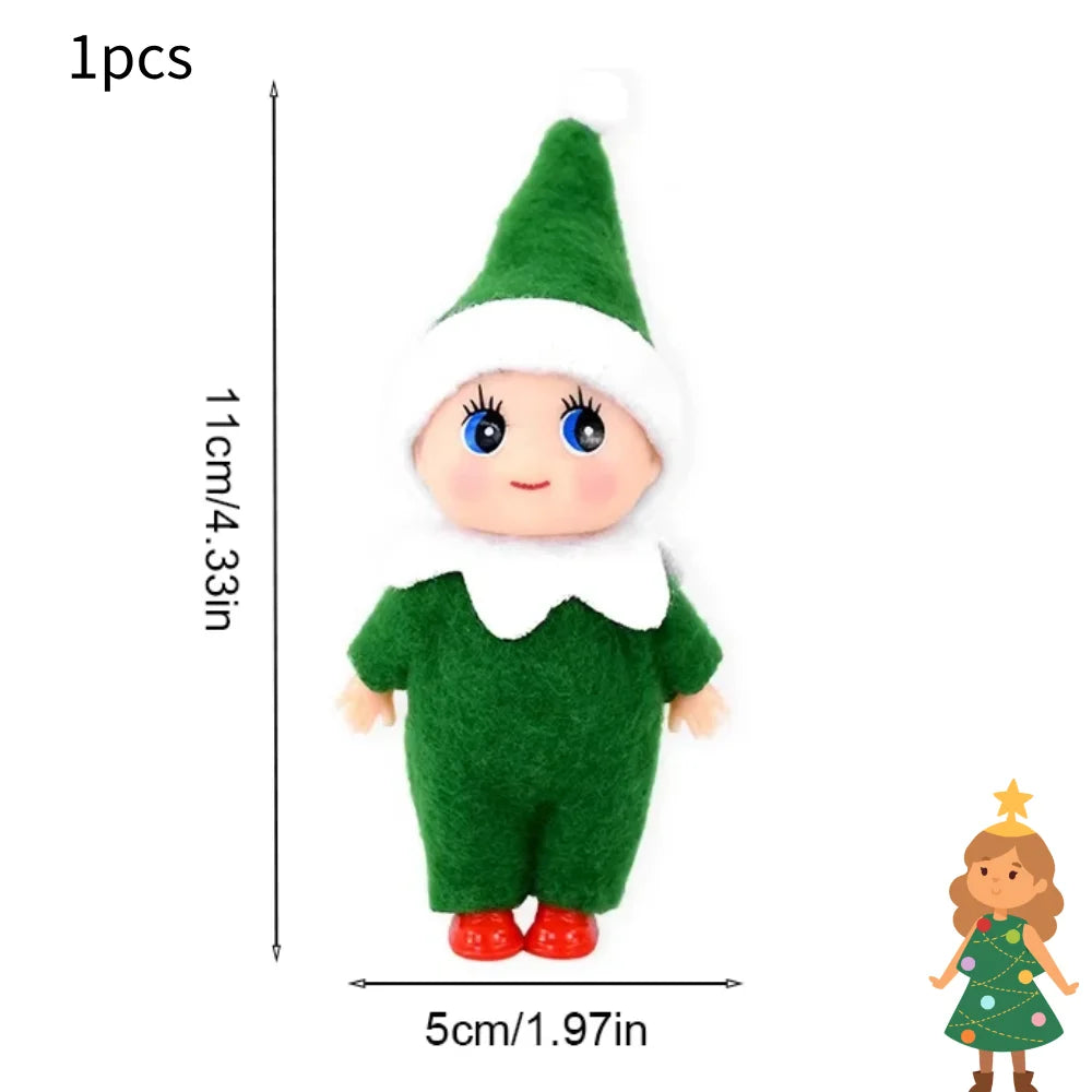 Merry Christmas Elf Dolls Ornaments Mini Cute Baby Doll Xmas Gift For Girl Boy Kids Christmas Party Decorations Navidad New Year
