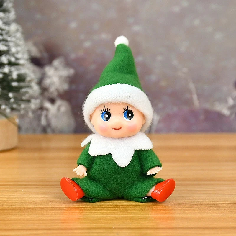 Merry Christmas Elf Dolls Ornaments Mini Cute Baby Doll Xmas Gift For Girl Boy Kids Christmas Party Decorations Navidad New Year