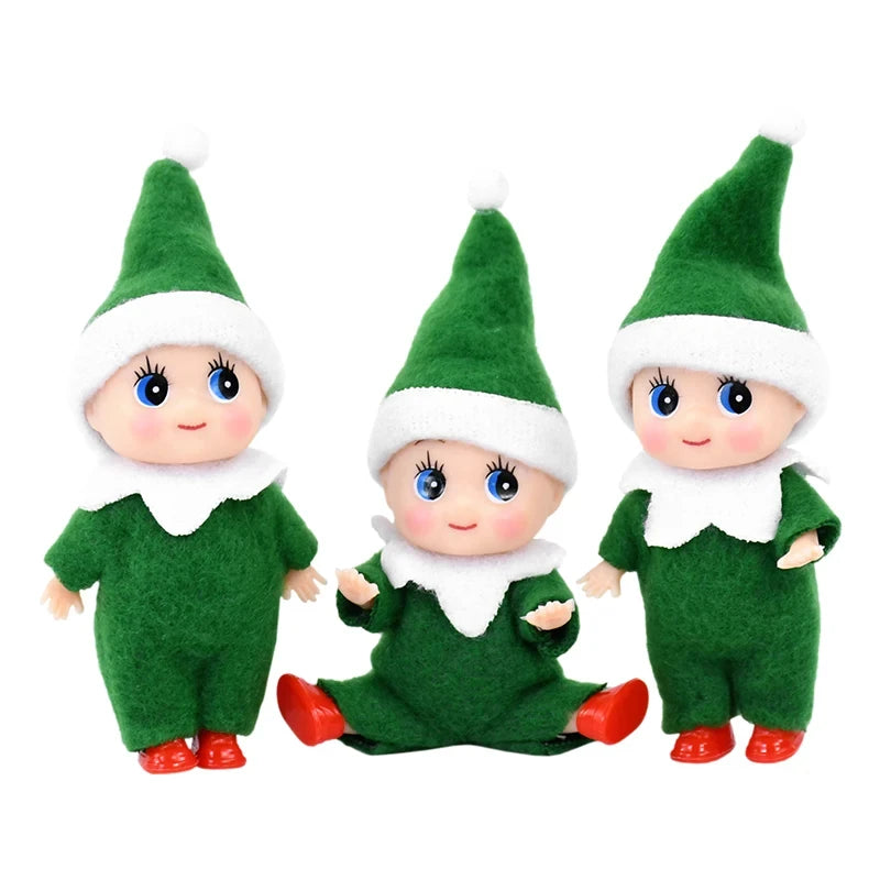 Merry Christmas Elf Dolls Ornaments Mini Cute Baby Doll Xmas Gift For Girl Boy Kids Christmas Party Decorations Navidad New Year