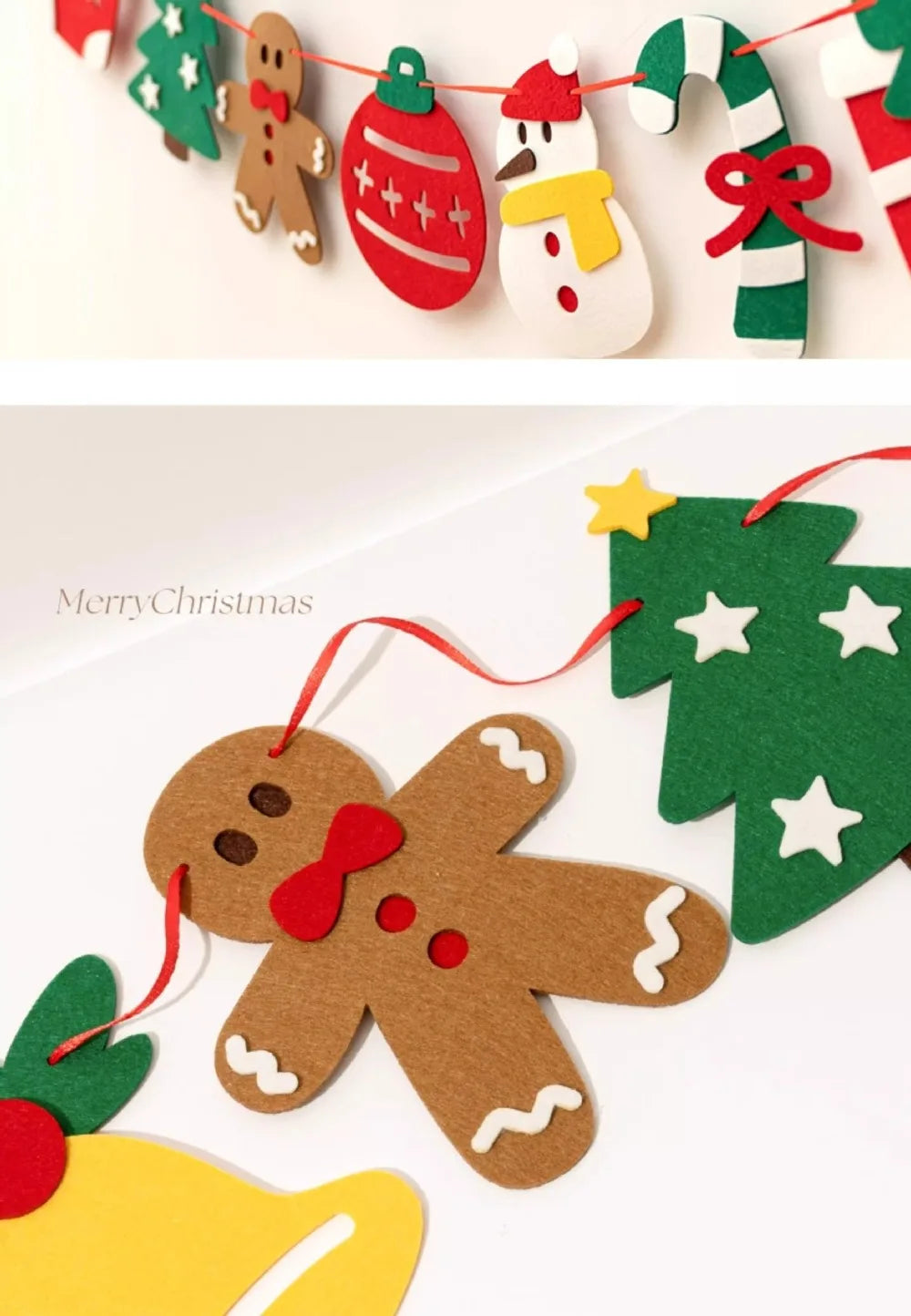 Merry Christmas Handmade DIY Pull Flag Christmas Party Wall Luminous Banner Home Christmas Decorations Room Background Decor