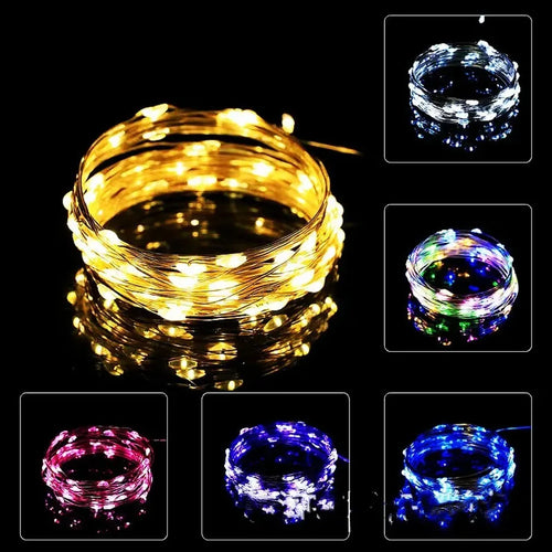 10M 20M Waterproof USB LED Lights String Copper Wire Fairy Garland Light Lamp Christmas Wedding Party Holiday Lighting wreath