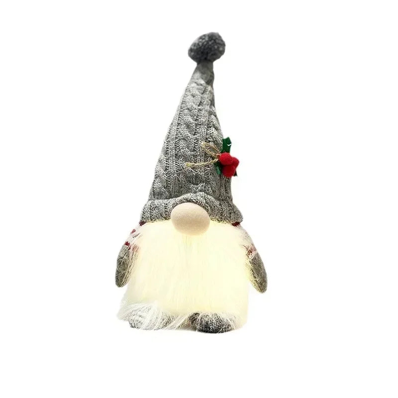 Christmas Doll Gift Ornament Christmas High end Lantern Dwarf Knitted Hat Rudolf Doll Ornament santa gnome christmas decorations