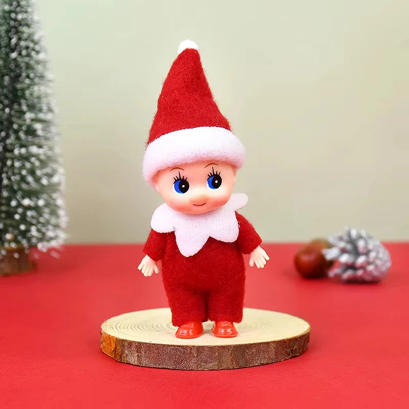 Merry Christmas Elf Dolls Ornaments Mini Cute Baby Doll Xmas Gift For Girl Boy Kids Christmas Party Decorations Navidad New Year