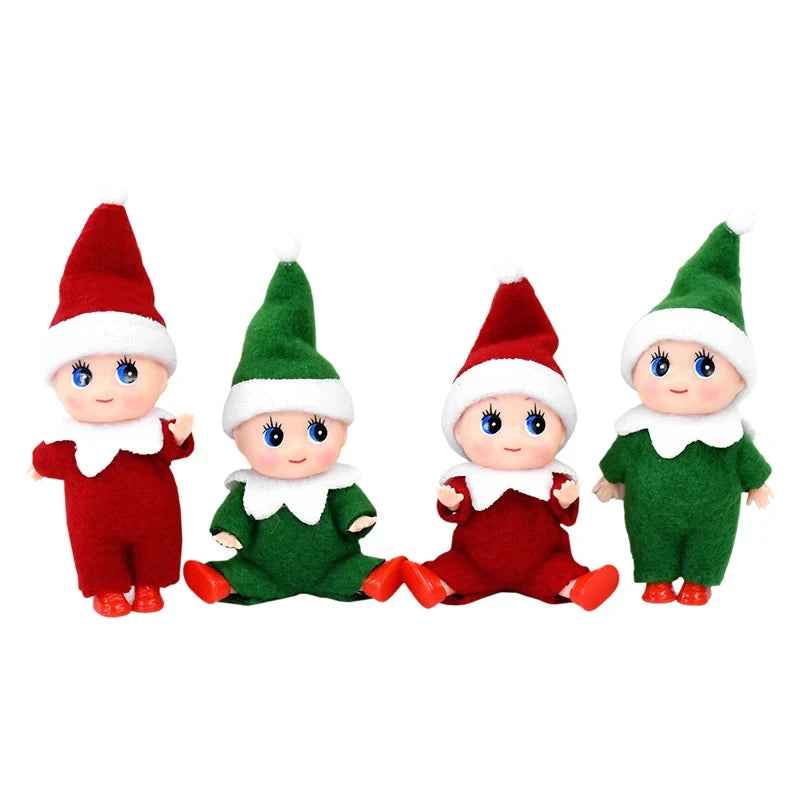 Merry Christmas Elf Dolls Ornaments Mini Cute Baby Doll Xmas Gift For Girl Boy Kids Christmas Party Decorations Navidad New Year