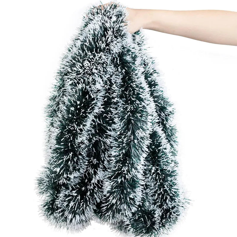 Christmas Bow Tinsel Ribbons Green Cane Ribbon Garland Xmas Tree Hanging Pendent Ribbon Wreath Ornament Party Wedding Home Decor