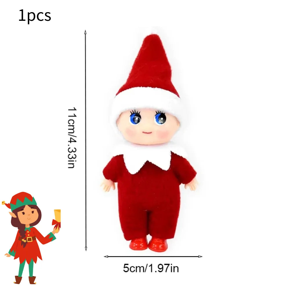 Merry Christmas Elf Dolls Ornaments Mini Cute Baby Doll Xmas Gift For Girl Boy Kids Christmas Party Decorations Navidad New Year