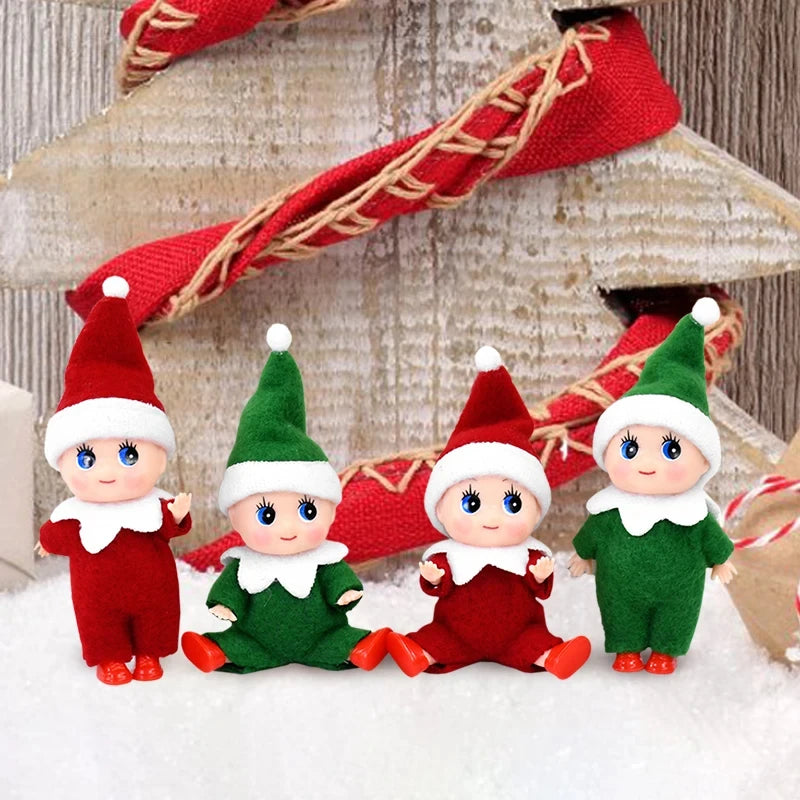 Merry Christmas Elf Dolls Ornaments Mini Cute Baby Doll Xmas Gift For Girl Boy Kids Christmas Party Decorations Navidad New Year