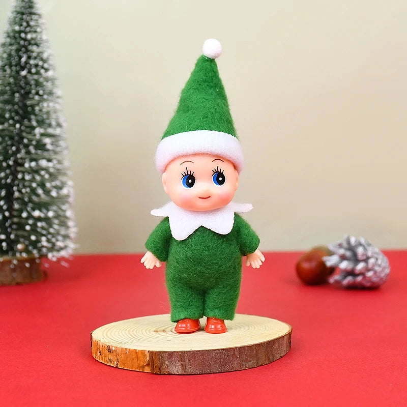Merry Christmas Elf Dolls Ornaments Mini Cute Baby Doll Xmas Gift For Girl Boy Kids Christmas Party Decorations Navidad New Year