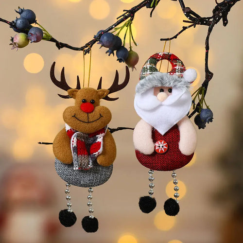 4pcs Christmas Tree Decorations Hanging Christmas Ornaments Set Snowman Decorations Hanging Pendants