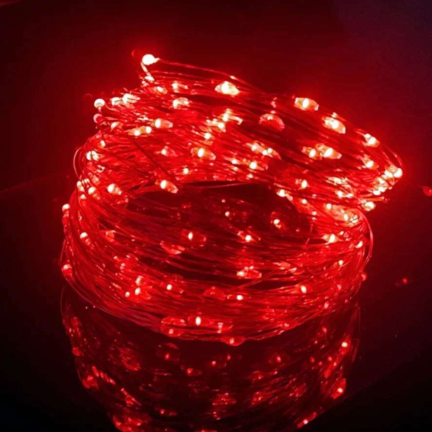 10M 20M Waterproof USB LED Lights String Copper Wire Fairy Garland Light Lamp Christmas Wedding Party Holiday Lighting wreath