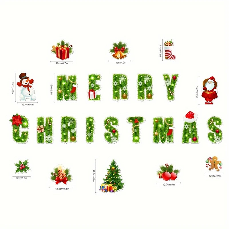 Magnetic Christmas Tree For Refrigerator Door Decor With Santa Reindeer Holiday Magnets Festive Fridge Metal Garage Stickers