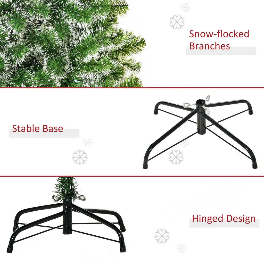 HOMCOM 5FT Home Decoration Artificial Christmas Tree Xmas Gift Metal Stand